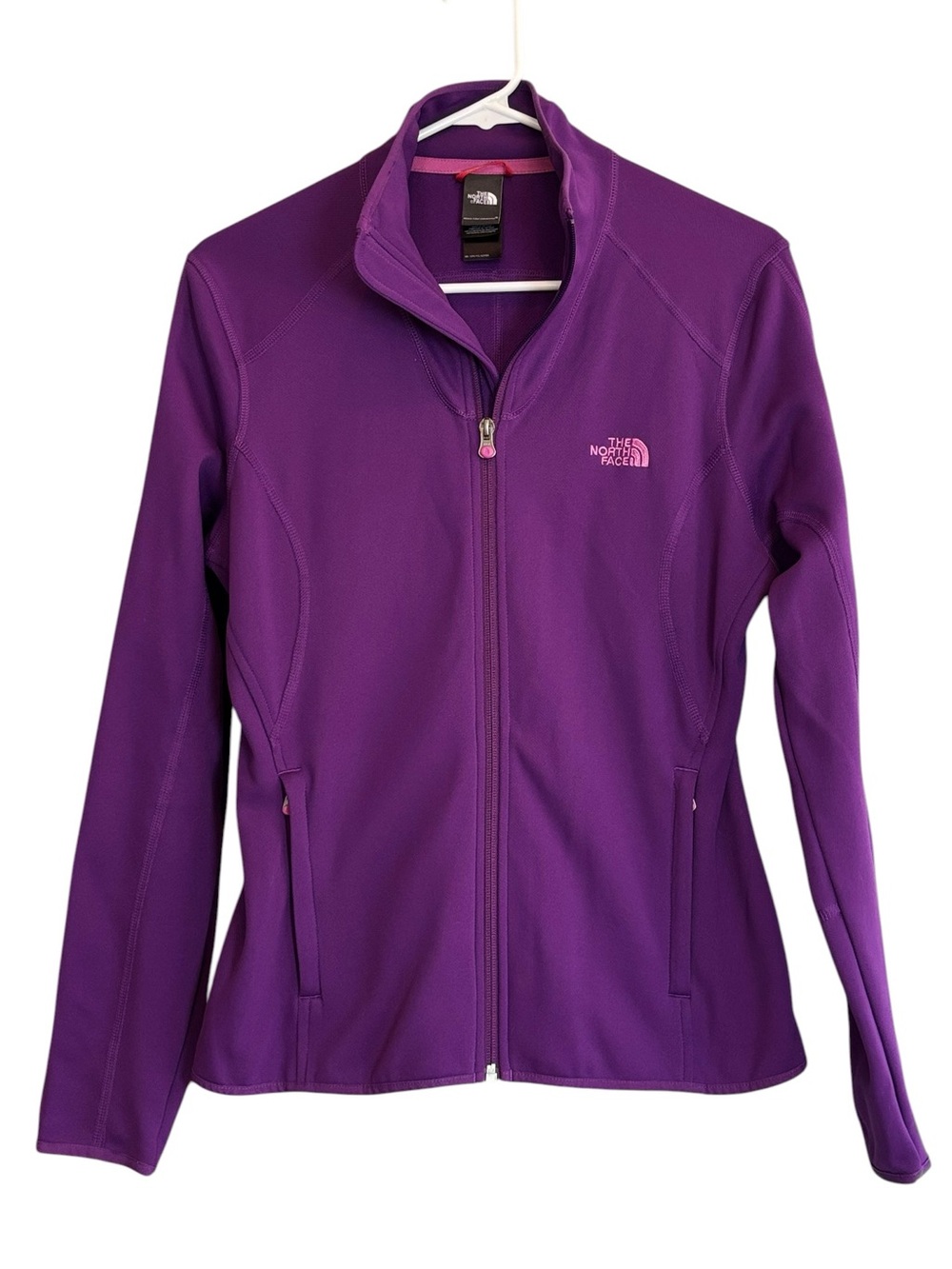 The North Face Purple Full Zip Performance Jacket Size Medium Fleece Lined - Picture 2 of 10